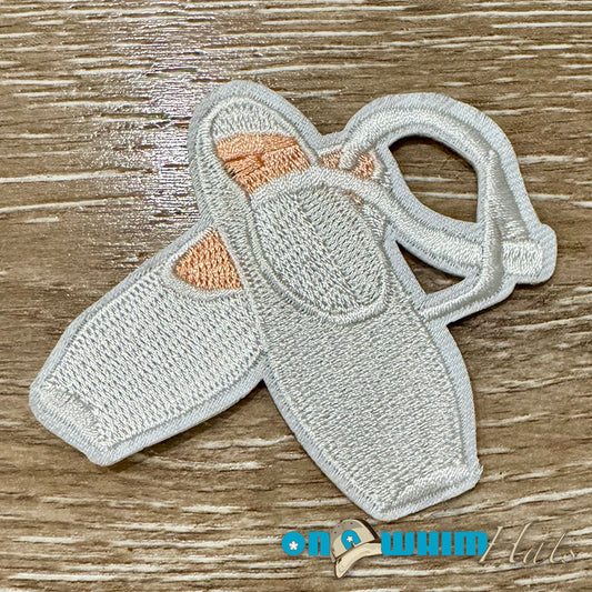 Ballet Slippers Embroidered Iron-On Patch
