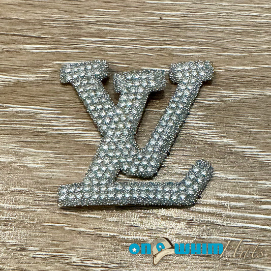 LV Rhinestone Designer Inspired Iron-On Patch