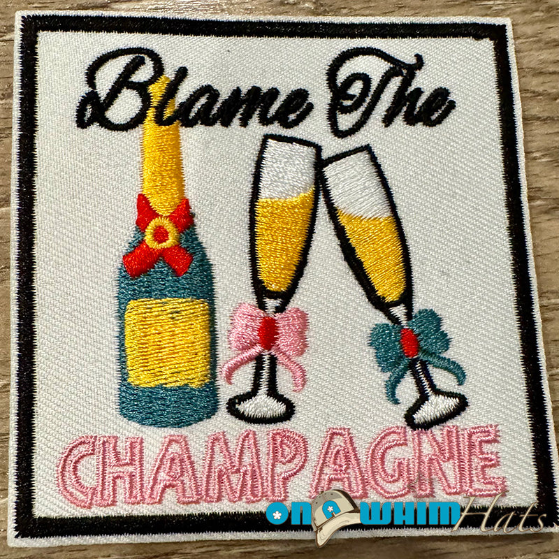 Champagne Problems Embroidered Iron-On Patch
