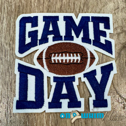 Football Game Day Embroidered Iron-On Patch