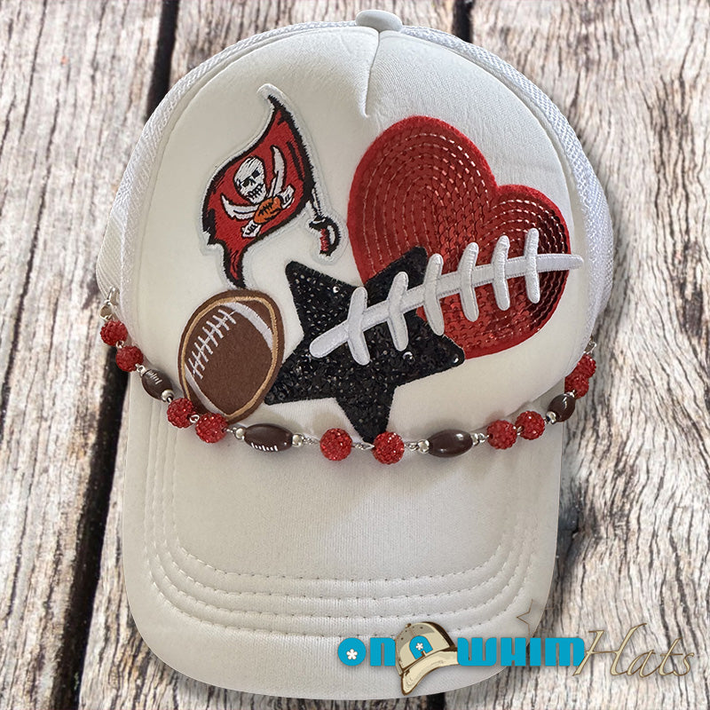 Buccaneers  White Trucker Hat