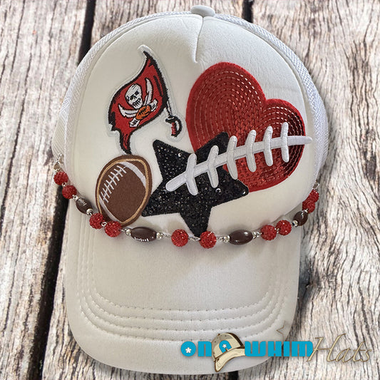 Buccaneers  White Trucker Hat