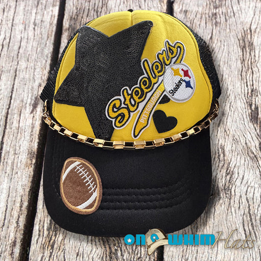 Steelers Yellow and Black Trucker Hat