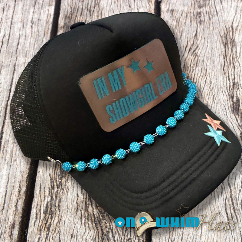 In My Showgirl Era Trucker Hat with Rhinestone Chain