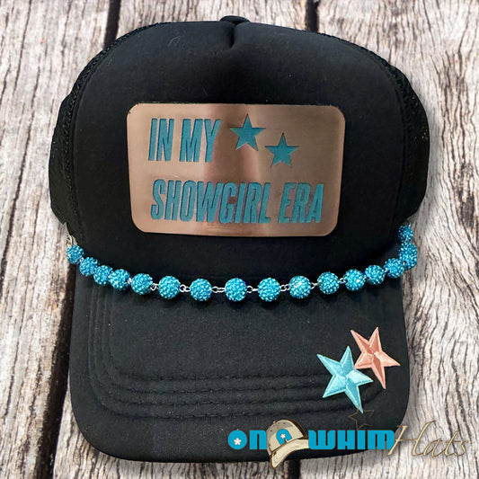 In My Showgirl Era Trucker Hat with Rhinestone Chain