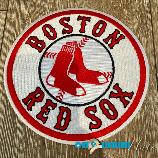 Round Red Sox Iron-On Patch