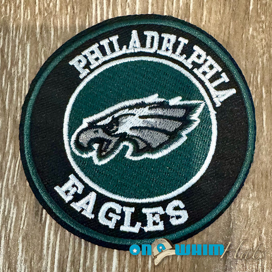 Eagles 4"x4" Round Embroidered Iron-On Patch
