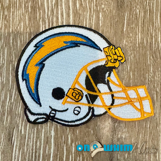 Chargers Helmet Embroidered Iron-On Patch