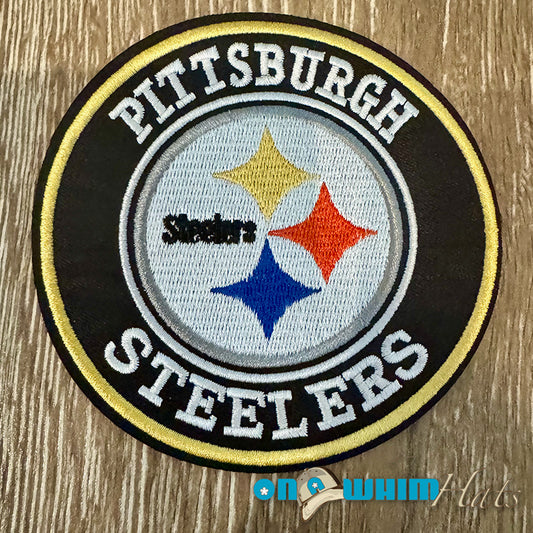 Steelers Circle Embroidered Iron-On Patch