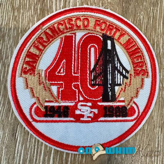 49ers Anniversary Embroidered Iron-On Patch