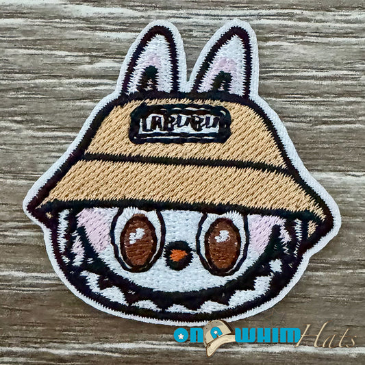 La Bubu with Bucket Hat Embroidered Iron-On Patch