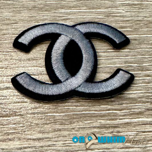 CC Silver Designer Inspired Iron-On Patch