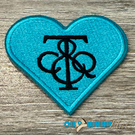 Designer Inspired Tiffany Heart Iron-On Patch