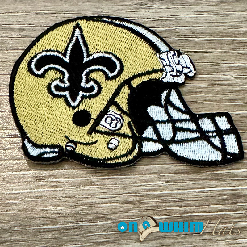 Saints Helmet Embroidered Iron-On Patch