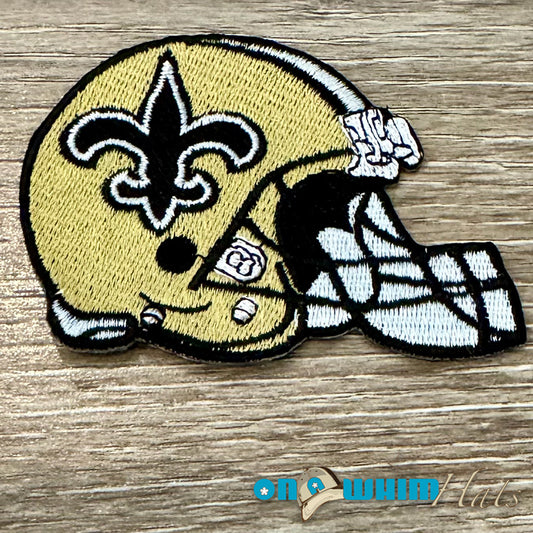 Saints Helmet Embroidered Iron-On Patch