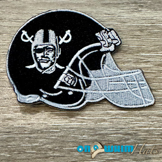 Raiders Helmet Embroidered Iron-On Patch