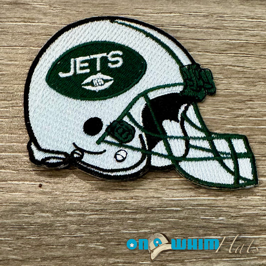Jets Helmet Embroidered Iron-On Patch