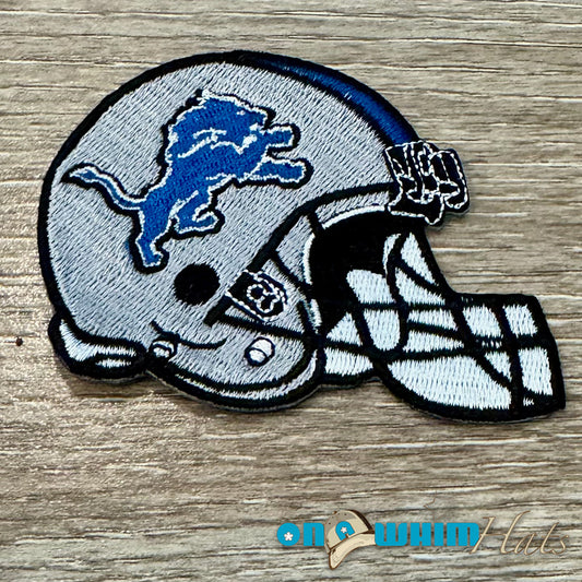 Lions Helmet Embroidered Iron-On Patch