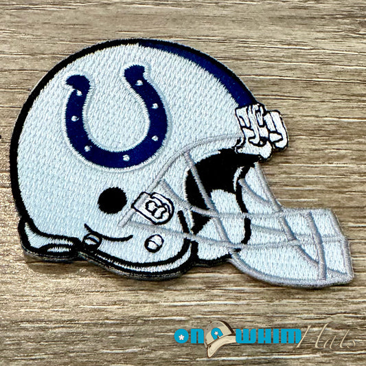 Colts Helmet Embroidered Iron-On Patch