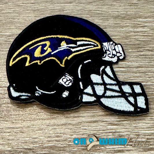 Ravens Helmet Embroidered Iron-On Patch