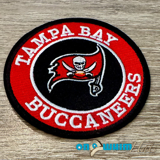 Buccaneers Round Embroidered Iron-On Patch