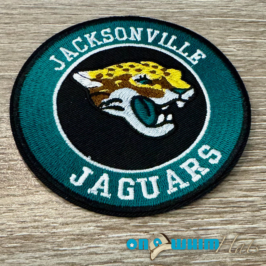 Jaguars Round Embroidered Iron-On Patch