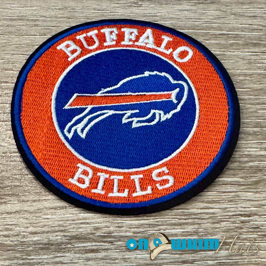 Bills Round Embroidered Iron-On Patch