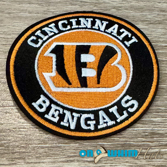 Bengals Round Embroidered Iron-On Patch