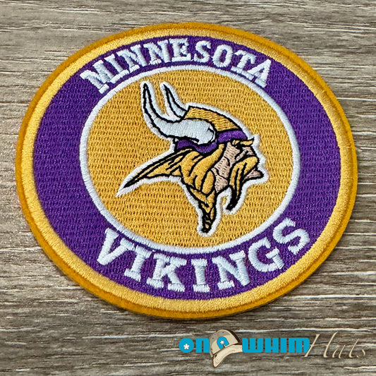 Vikings Round Embroidered Iron-On Patch