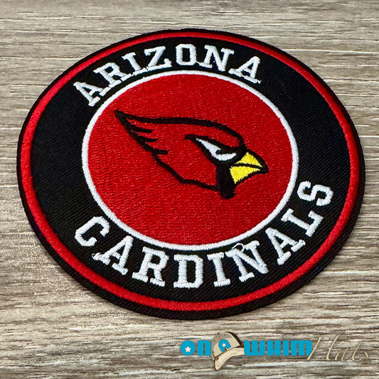 Cardinals Round Embroidered Iron-On Patch