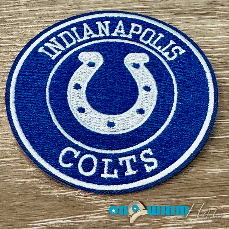 Colts Round Embroidered Iron-On Patch