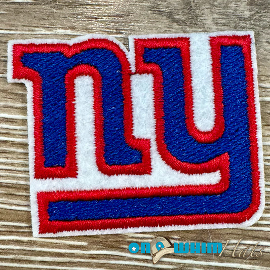 NY Giants Embroidered Iron-On Patch