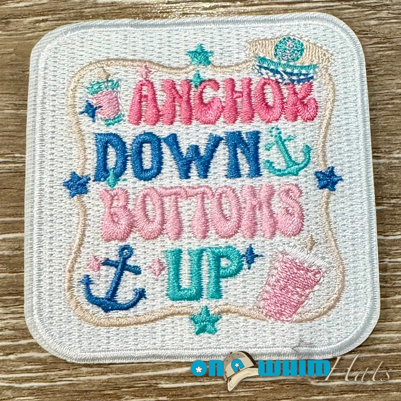 Anchor Down Embroidered Iron-On Patch