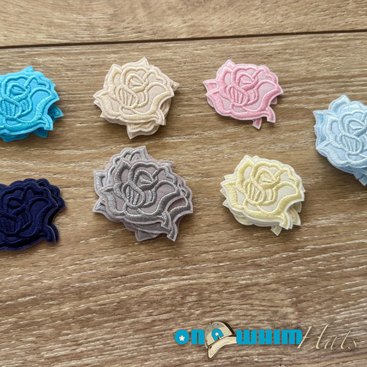 Mini Rose Heart Iron-On Patch
