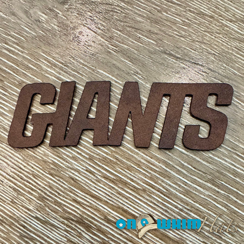 Giants Letters Leather Iron-On Patch
