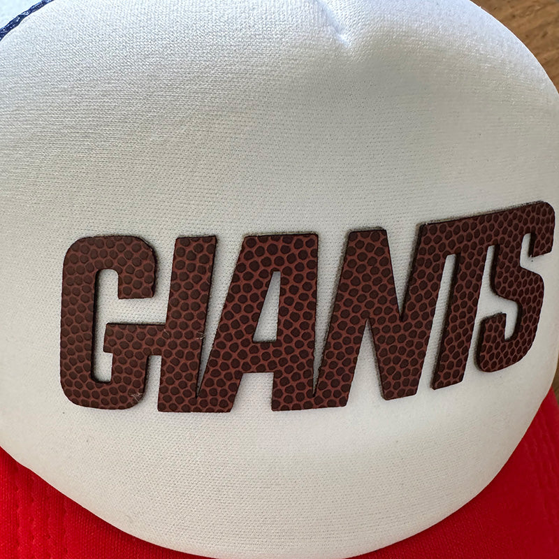 Leather Logo Giants Trucker Hat