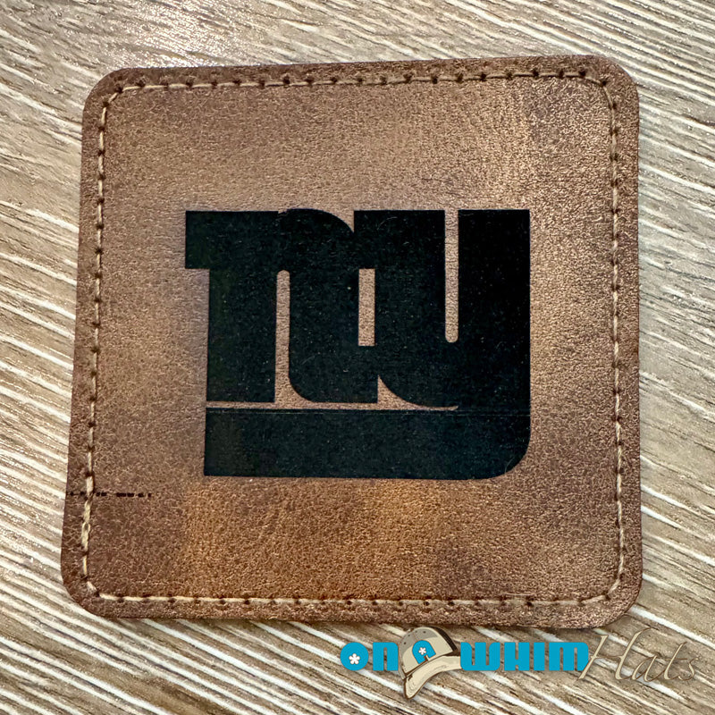 Square Giants Leather Iron-On Patch Square