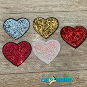 Sequin Heart Iron-On Patch