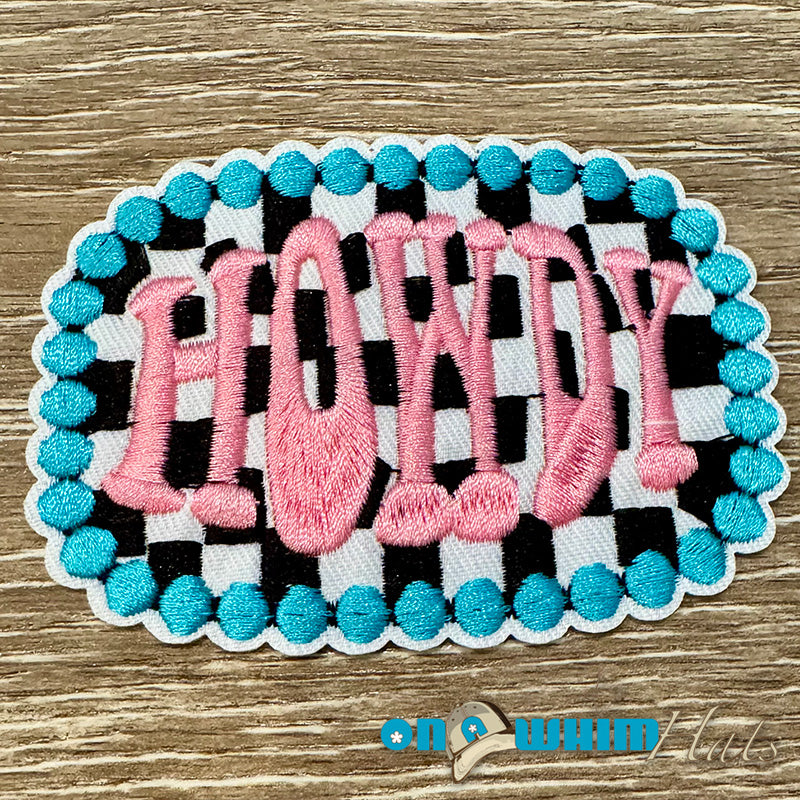 Checkered Howdy Iron-On Patch
