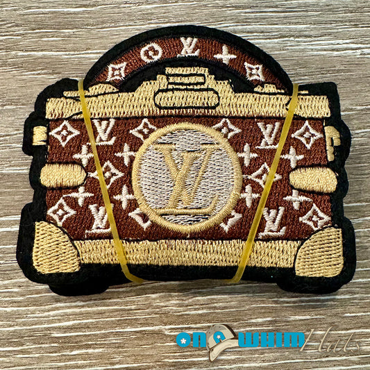 Designer Inspired LV Purse Embroidered Iron-On Patch