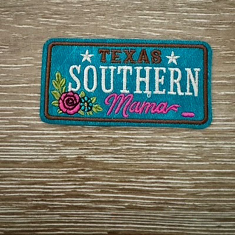 On A Whim Hats Southern Mama Leather Iron-On Patch