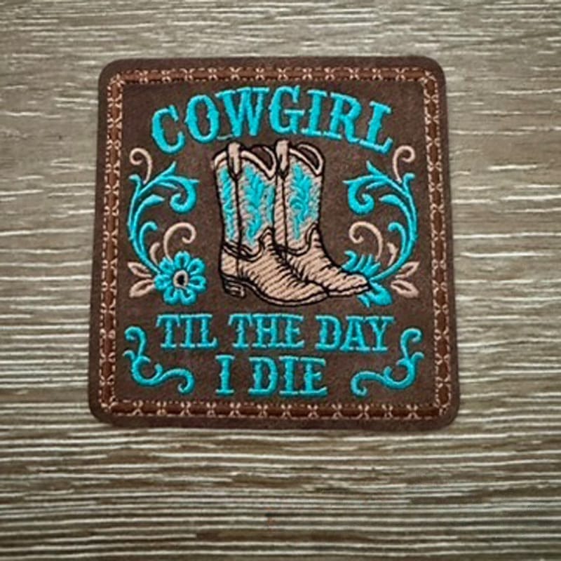 On A Whim Hats Til I Die Leather Iron-On Patch