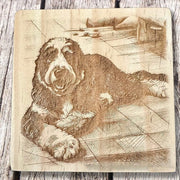 On A Whim Hats Custom Laser Engraved Pet Coasters - Set of 4