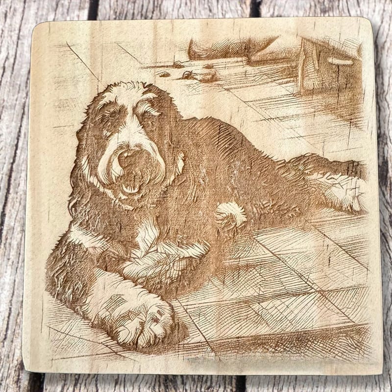 On A Whim Hats Custom Laser Engraved Pet Coasters - Set of 4