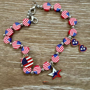 On A Whim Hats American Flag Hat Chain