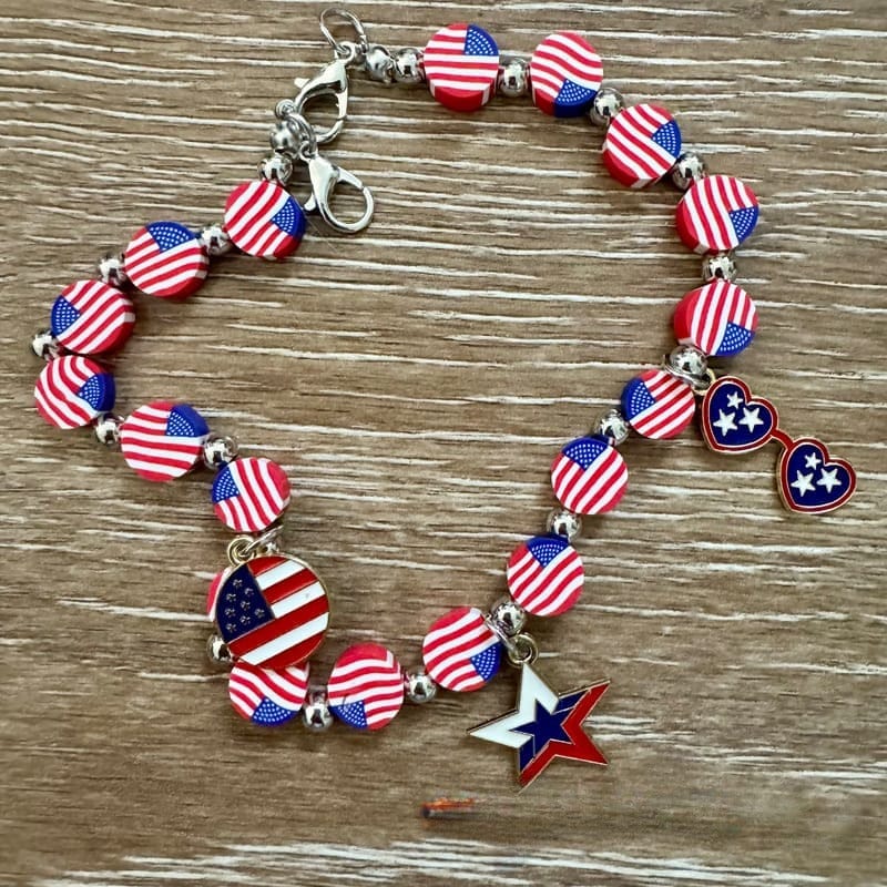 On A Whim Hats American Flag Hat Chain