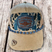 On A Whim Hats A Cowboy Always Finds a Way to Leave Handmade Vegan Suede Hat