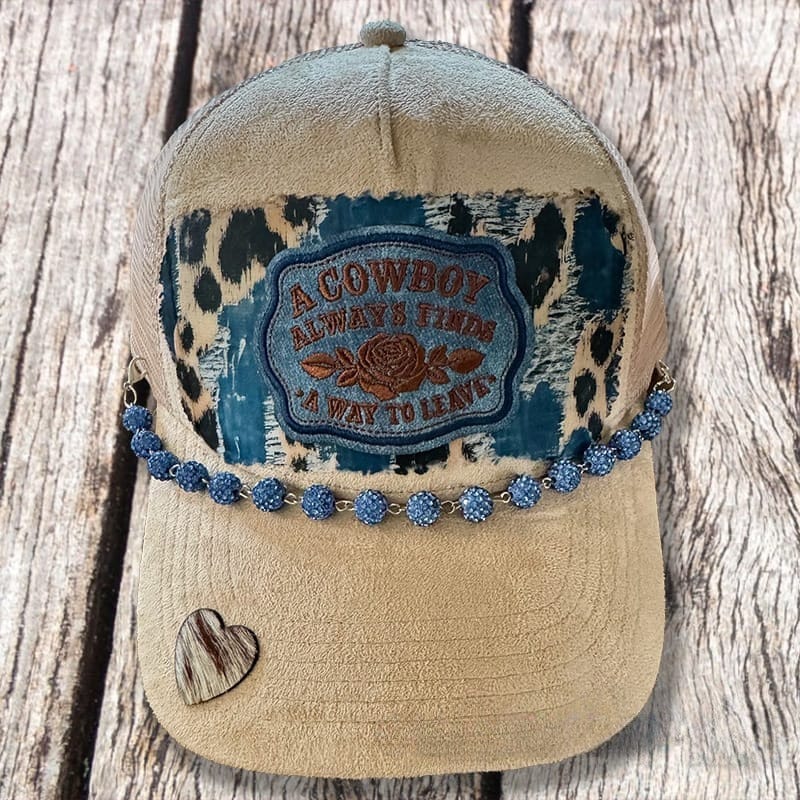 On A Whim Hats A Cowboy Always Finds a Way to Leave Handmade Vegan Suede Hat