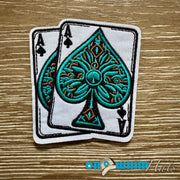 On A Whim Hats Ace of Spades Iron-On Patch