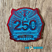 On A Whim Hats Acrylic America 250 Iron-On Patch